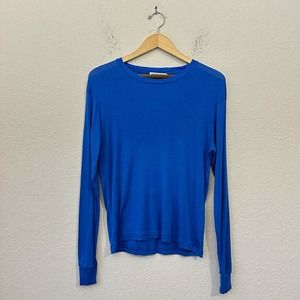 MONTAIGNE MARKET Paris Long Sleeve Royal Blue Pullover Sweater Jumper